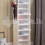 DIY PP 9 Layer 3 Doors Shoe Rack (Colour-Pink)