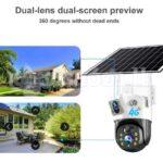 4G Dual Lens Sim Solar CCTV Camera