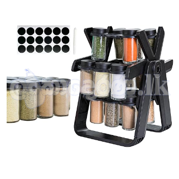 18 Pcs Spice Rotating Rack