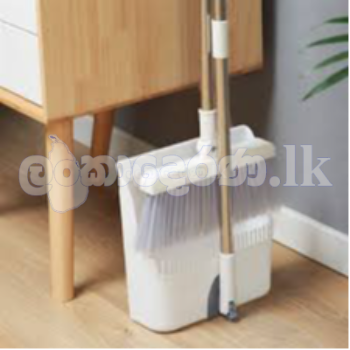 Foldable Dust Collection Tray With Broom