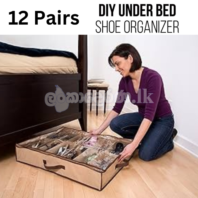 Under Bed Dust-proof Shoe Rack 12 Pairs Organizer