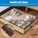 Under Bed Dust-proof Shoe Rack 12 Pairs Organizer