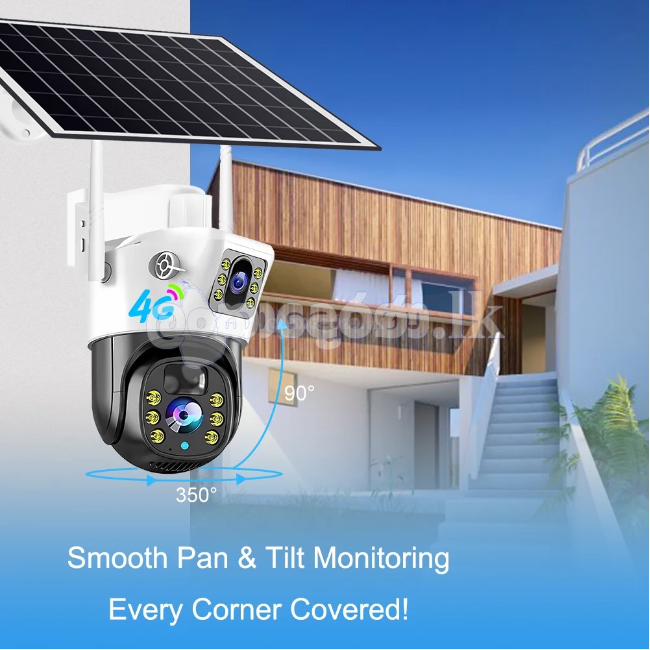 Solor power dual lens camera 4G