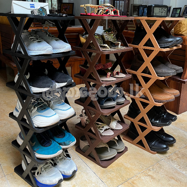 Plastic Shoe Rack – Dark Color