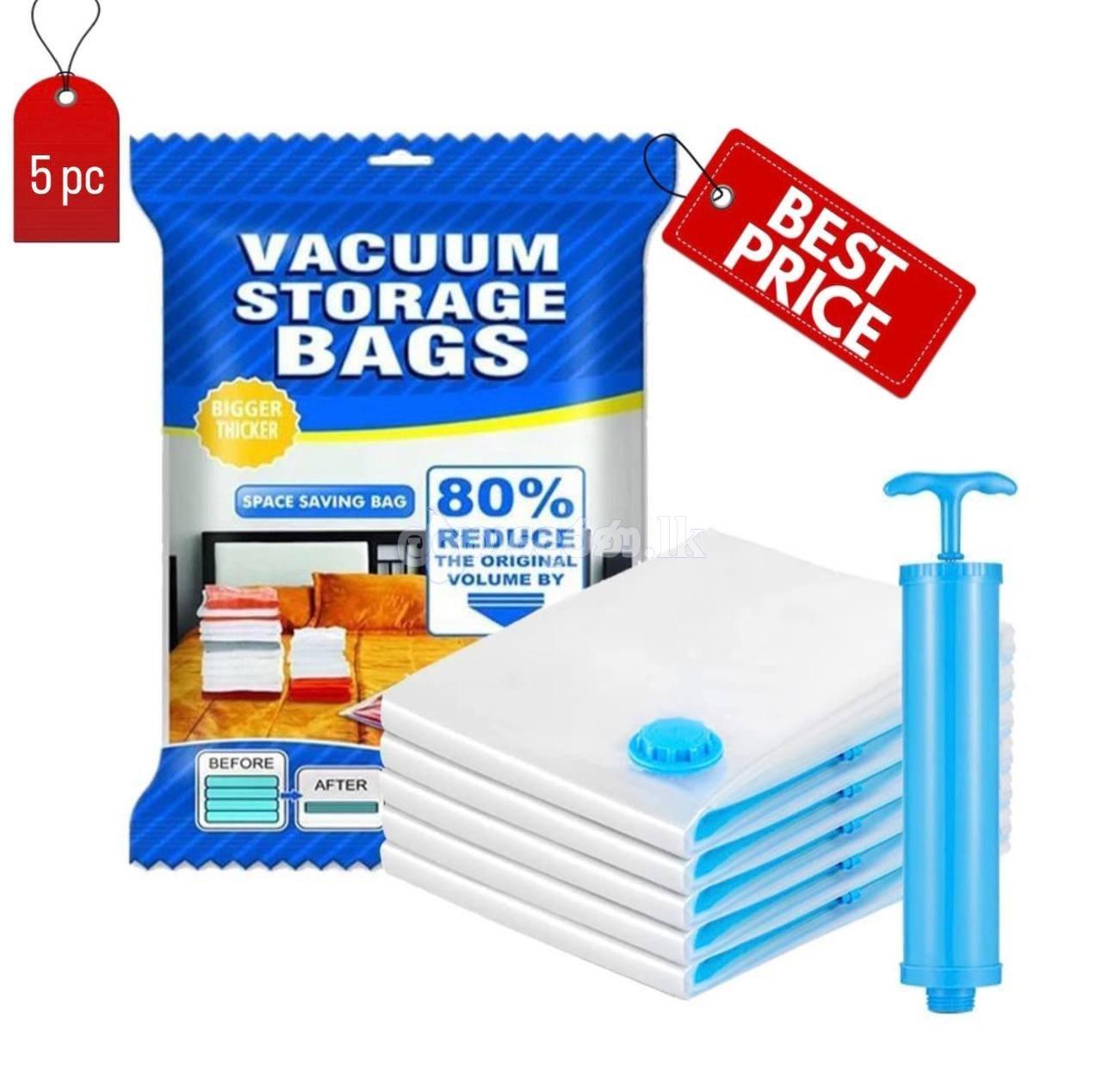 Vacuum storage 5 bags with Hand Pump
