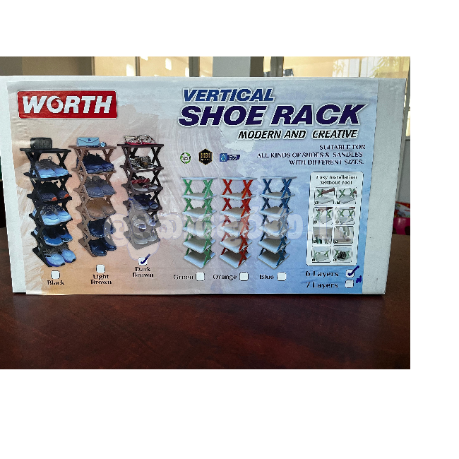 Plastic Shoe Rack – Dark Color