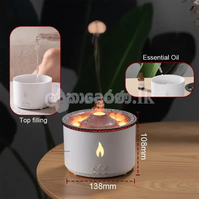 WULFY Humidifier Volcanic Flame Aroma