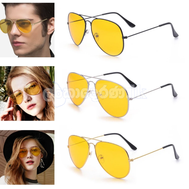 Night View Sunglass Unisex Free Size Yellow