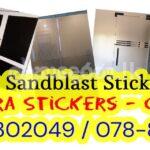 Sandblast stickers & Glass Tint service