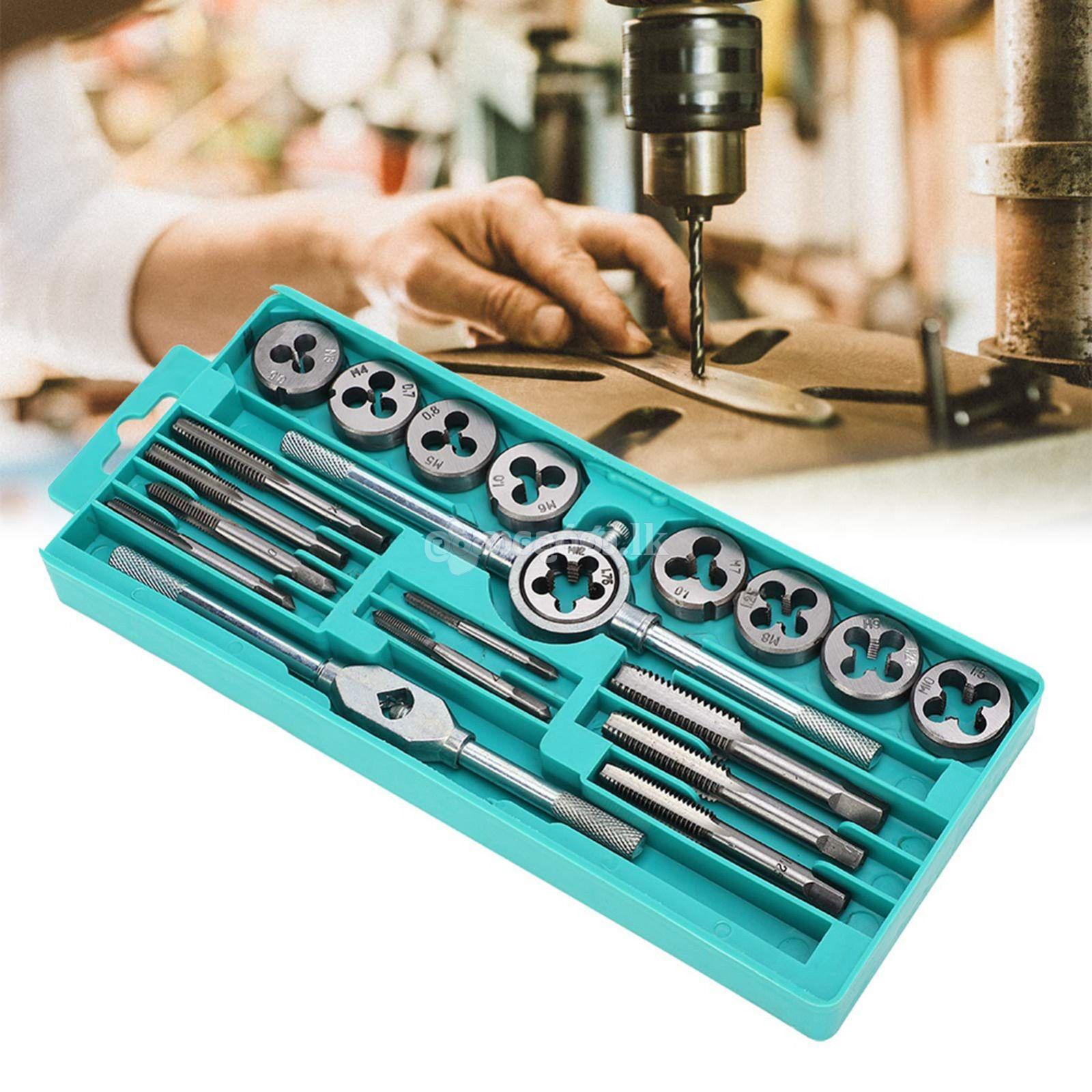 20pcs Taps and Dies Set M3-M12 Screw Thread & Die Hand