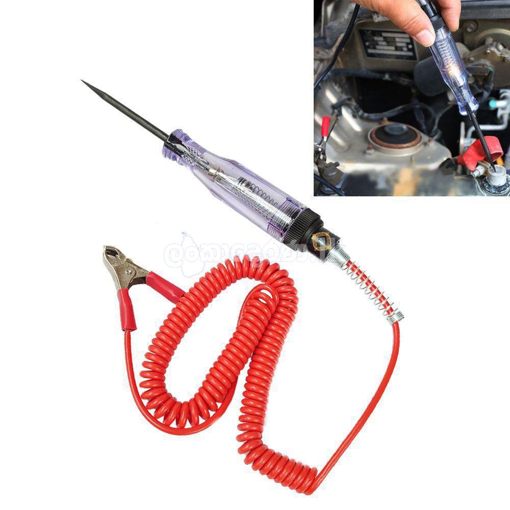 6V 12V 24V DC Car Truck Voltage Circuit Tester 9Feet Extendable Wire Volt Met Long Pen Light Bulb Automobile Maintenance Tools
